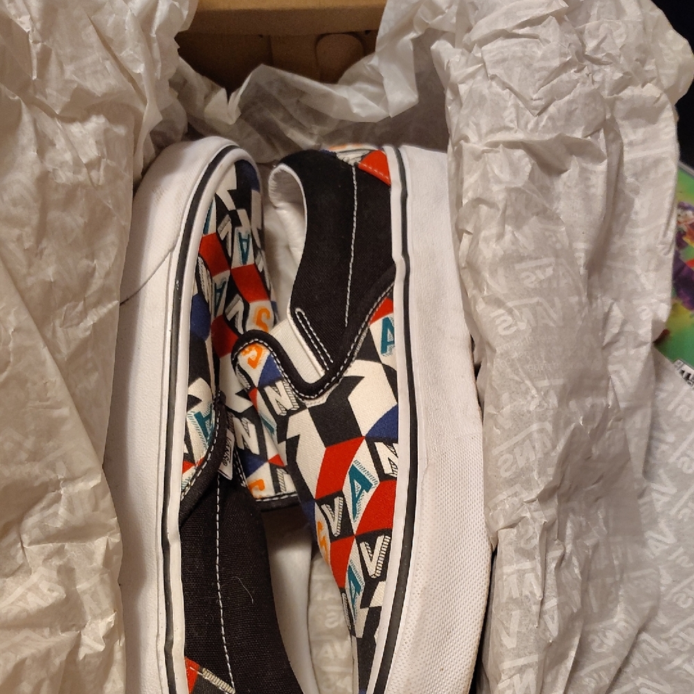 Vans Colorful Geometric Slip-Ons